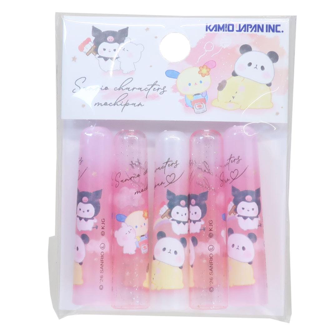 サンリオキャラクターズxもちもちぱんだ 鉛筆キャップ えんぴつカバー5本セット SORAIRO OEKAKI ピンク Sanrio カミオジャパン