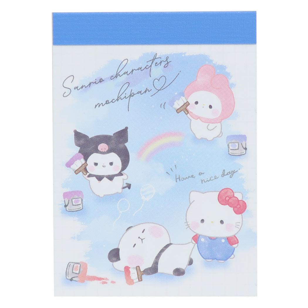 サンリオキャラクターズxもちもちぱんだ メモ帳 ミニミニメモ SORAIRO OEKAKI ブルー Sanrio カミオジャパン