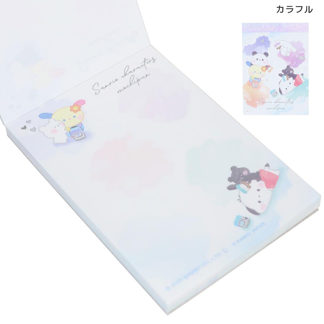 サンリオキャラクターズxもちもちぱんだ メモ帳 ミニミニメモ SORAIRO OEKAKI カラフル Sanrio カミオジャパン