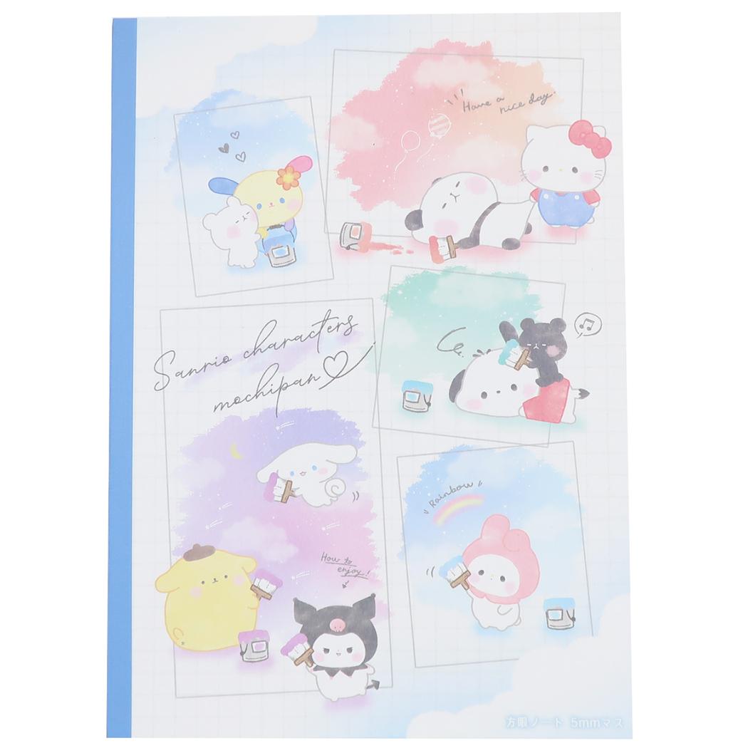 サンリオキャラクターズxもちもちぱんだ 方眼ノート B5方眼ノート SORAIRO OEKAKI Sanrio カミオジャパン