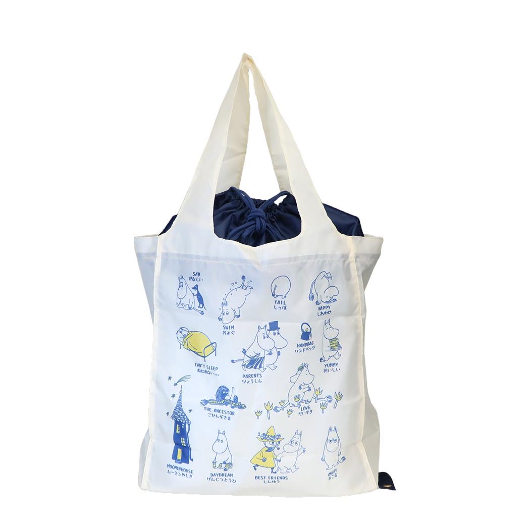 MOOMIN ショッピングバッグ ワイド底板付きエコバッグ AREKORE ムーミン 北欧 カミオジャパン