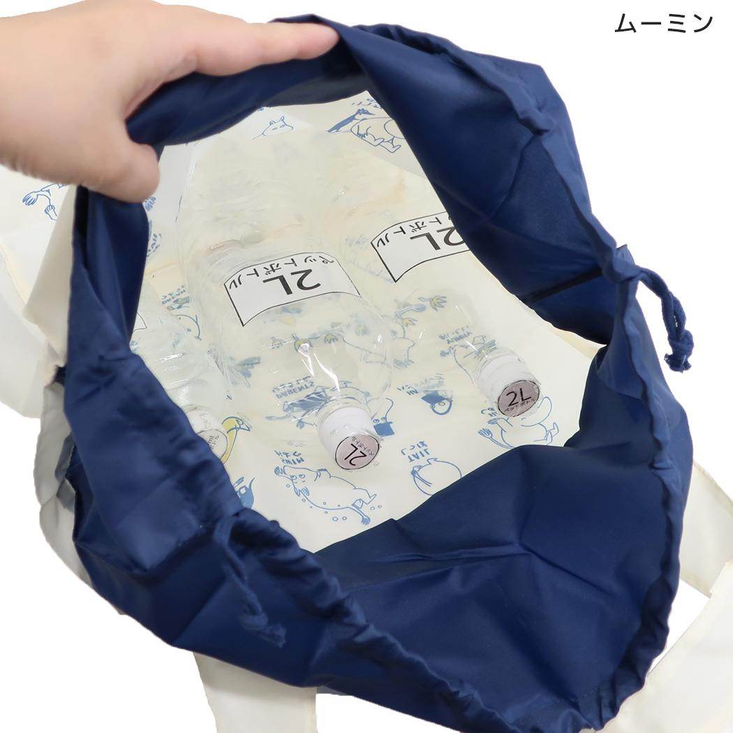 MOOMIN ショッピングバッグ ワイド底板付きエコバッグ AREKORE ムーミン 北欧 カミオジャパン