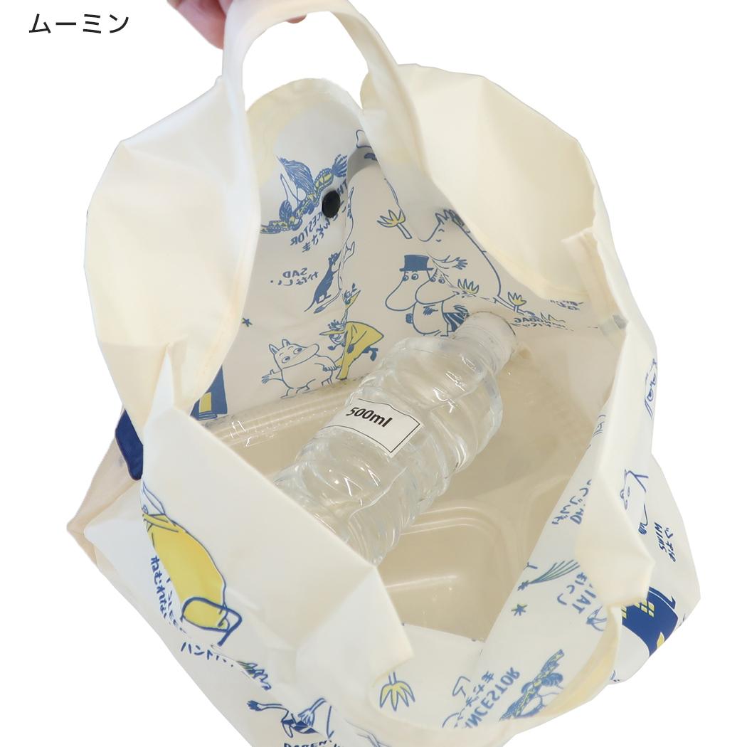 MOOMIN ショッピングバッグ ワイド底板付きエコバッグmini 外ポケット付き AREKORE ムーミン 北欧 カミオジャパン
