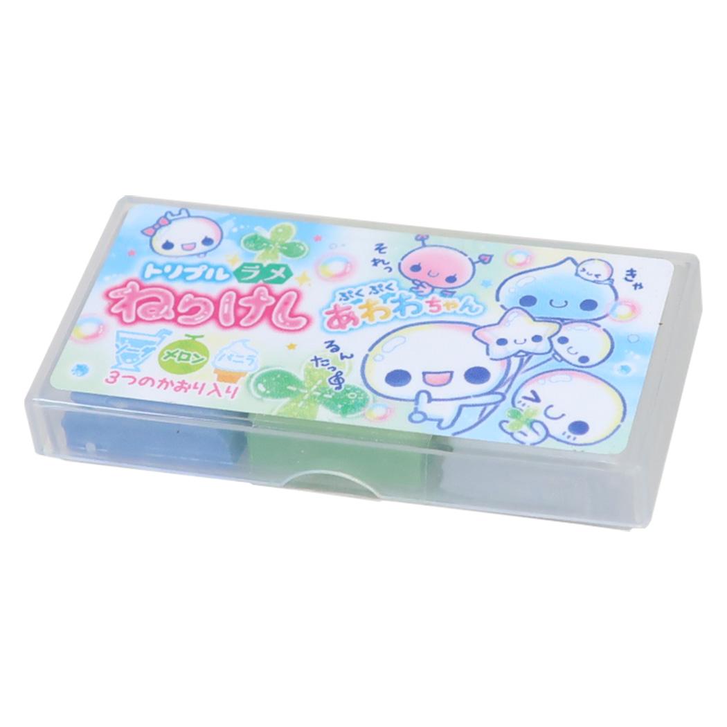 消しゴム トリプルラメねりけし ぷくぷくあわわちゃん カミオジャパン