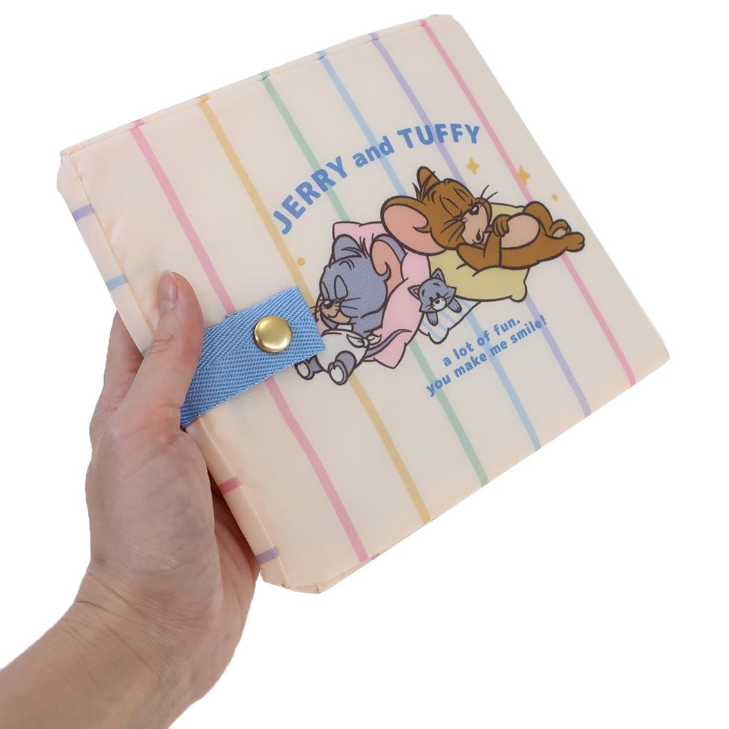 トムとジェリー ショッピングバッグ ワイド底板付きエコバッグ スリーピングアワーズ ワーナーブラザース カミオジャパン