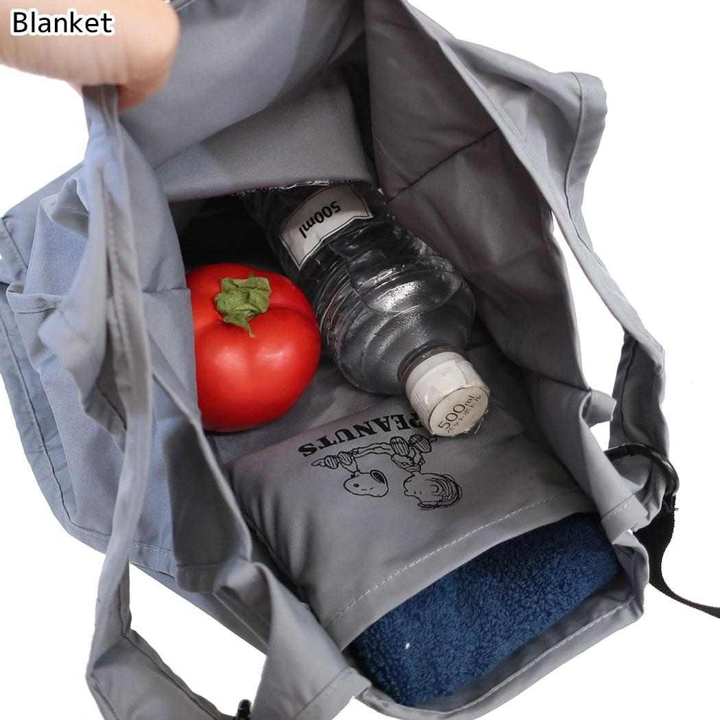スヌーピー ショッピングバッグ ショルダー付きエコバッグ WORLD FAMOUS Blanket ピーナッツ カミオジャパン