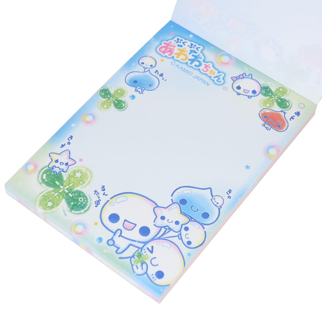 ぷくぷくあわわちゃん メモ帳 メモミニ ミニミニメモ クローバー カミオジャパン