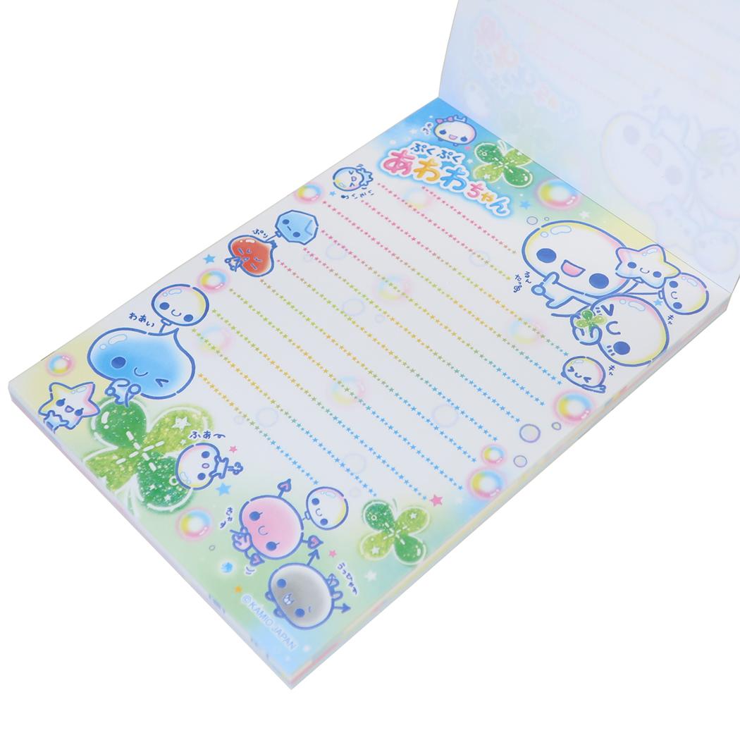 ぷくぷくあわわちゃん メモ帳 ホログラム A6 メモ クローバー カミオジャパン