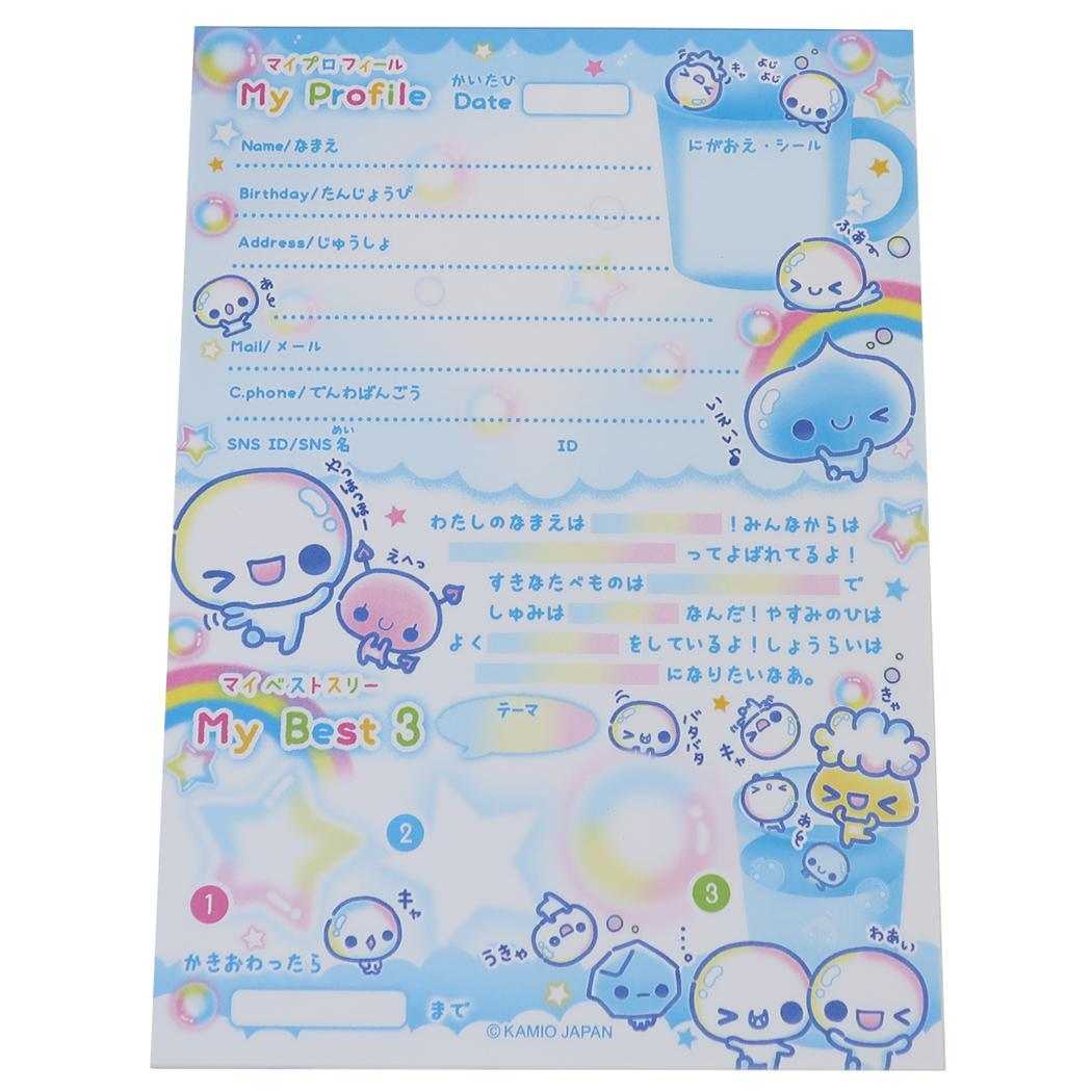 ぷくぷくあわわちゃん メモ帳 ホログラム A6 メモ クローバー カミオジャパン