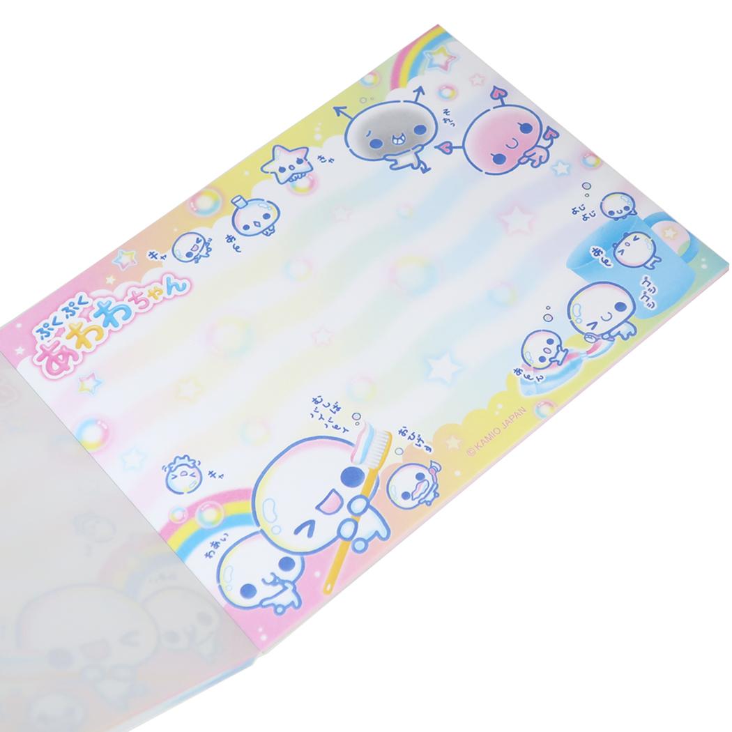 ぷくぷくあわわちゃん メモ帳 ホログラム A6 メモ クローバー カミオジャパン