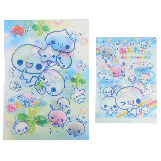 ぷくぷくあわわちゃん クリアフォルダー セットクリアファイル A4 A5 クローバー カミオジャパン