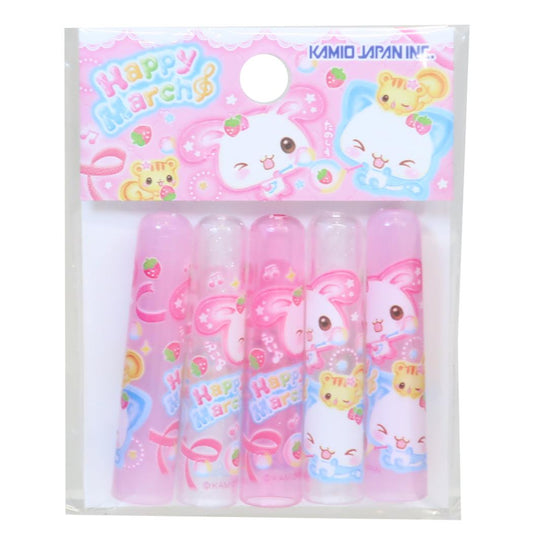 平成ファンシー 鉛筆キャップ えんぴつカバー 5本セット Happy March カミオジャパン