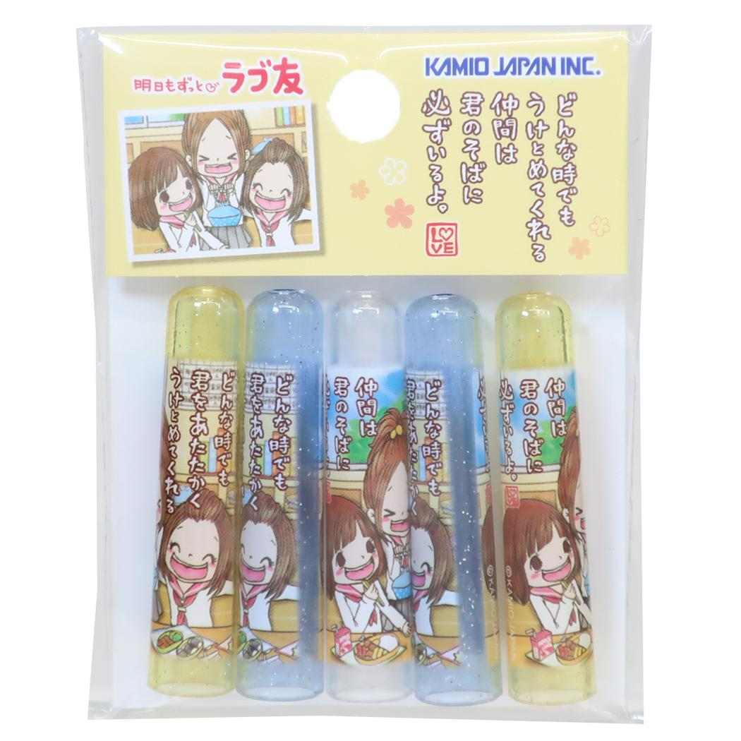平成ファンシー 鉛筆キャップ えんぴつカバー 5本セット 明日もずっとラブ友 カミオジャパン