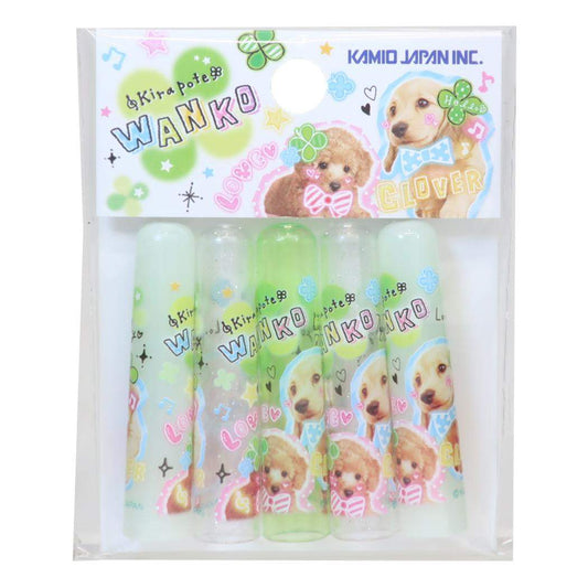 平成ファンシー 鉛筆キャップ えんぴつカバー 5本セット kirapote WANKO カミオジャパン