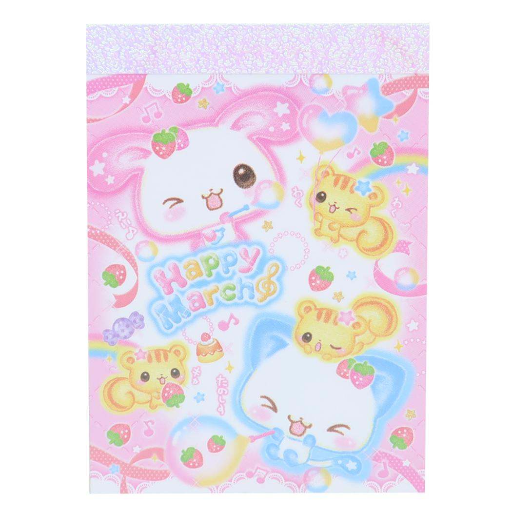 平成ファンシー メモ帳 メモミニ ミニミニメモ Happy March カミオジャパン