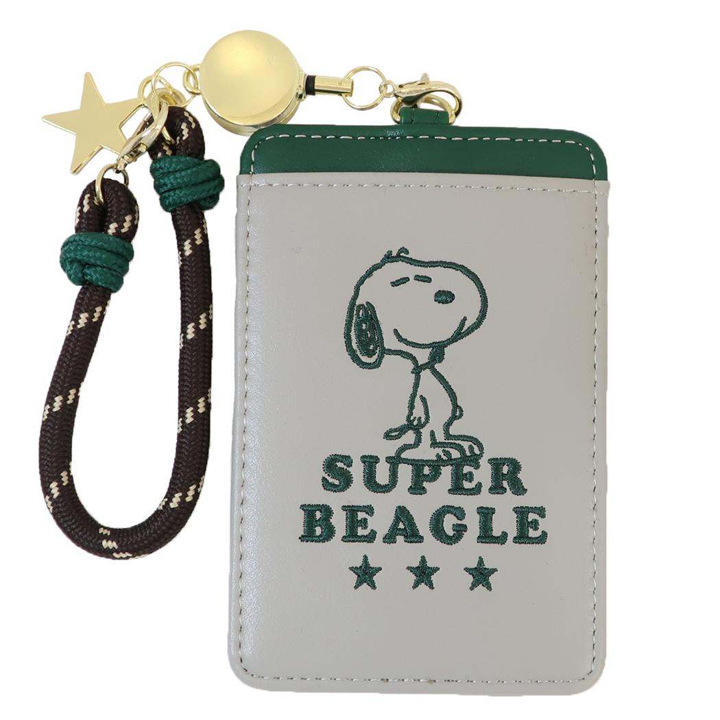 スヌーピー 定期入れ シングルパスケース SUPER BEAGLE ピーナッツ カミオジャパン