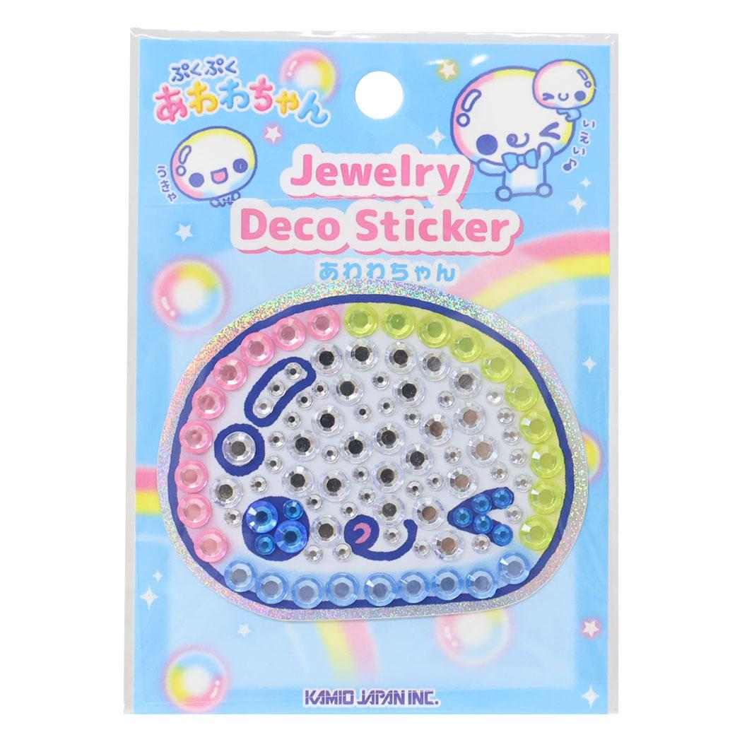 ぷくぷくあわわちゃん ダイカットシール ジュエリーデコステッカー あわわちゃん カミオジャパン