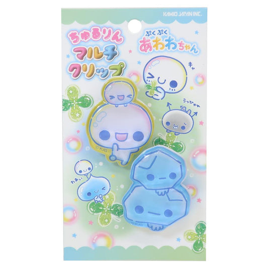 ぷくぷくあわわちゃん クリップ ちゅるりんマルチクリップ クローバー カミオジャパン