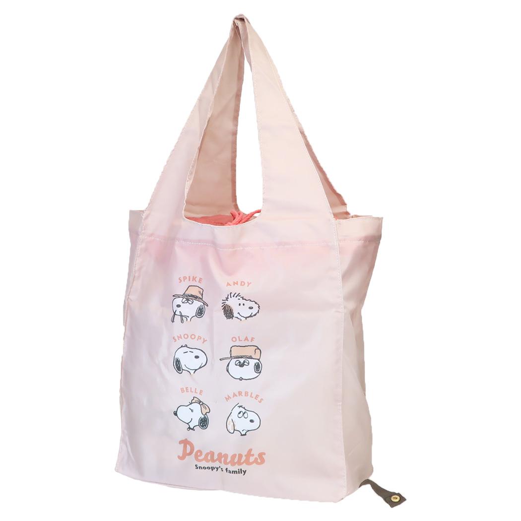 スヌーピー マイバッグ ワイド 底板付 エコバッグ 30L cheerful mood ピーナッツ カミオジャパン