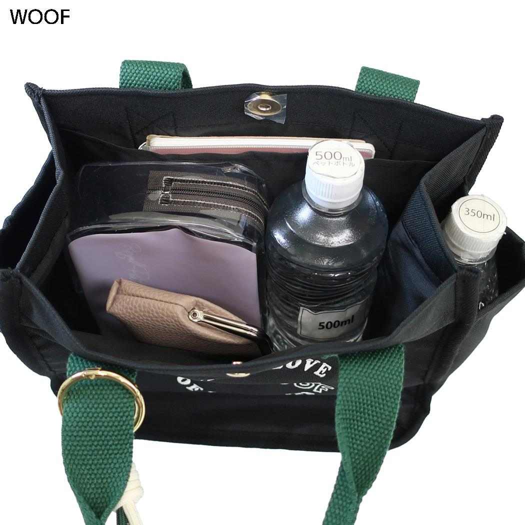 スヌーピー ランチトート パラコード付き ポケット ミニトート WOOF ピーナッツ カミオジャパン