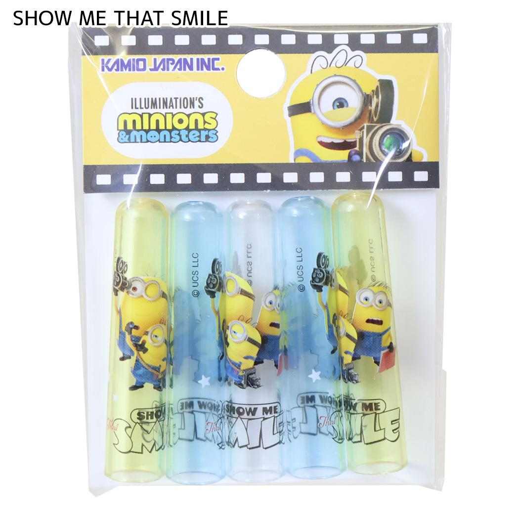 ミニオンズ＆モンスターズ 鉛筆キャップ えんぴつカバー 5本セット SHOW ME THAT SMILE ユニバーサル映画 カミオジャパン
