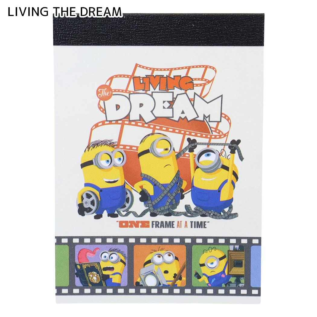 ミニオンズ＆モンスターズ メモ帳 メモミニ ミニミニメモ LIVING THE DREAM ユニバーサル映画 カミオジャパン