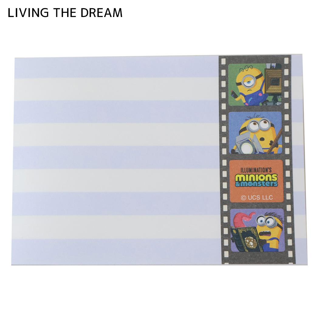 ミニオンズ＆モンスターズ メモ帳 メモミニ ミニミニメモ LIVING THE DREAM ユニバーサル映画 カミオジャパン