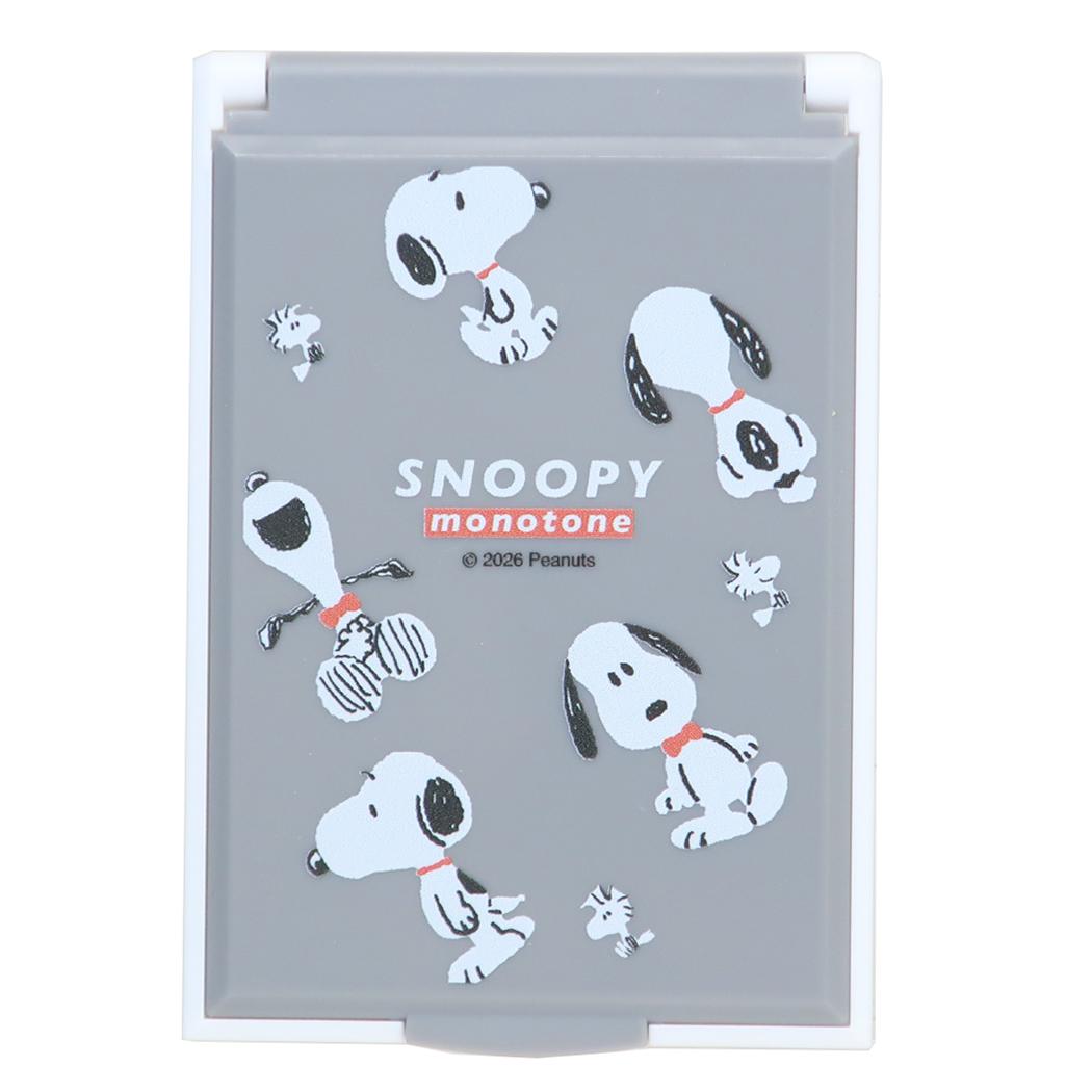 スヌーピー 手鏡 カードミラーS Snoopy monotone ピーナッツ カミオジャパン