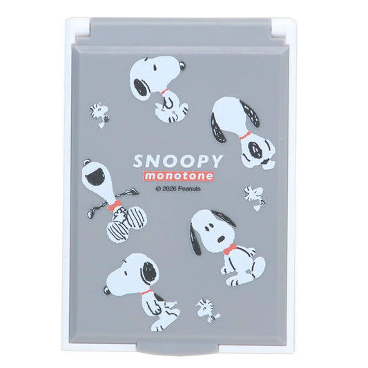 スヌーピー 手鏡 カードミラーS Snoopy monotone ピーナッツ カミオジャパン