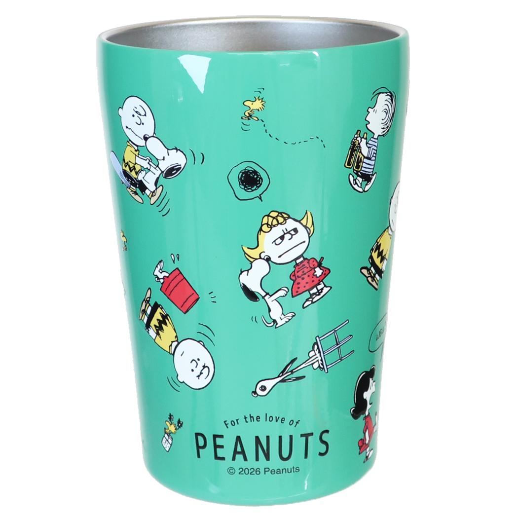 スヌーピー 保温保冷コップ カフェタンブラー 450mL モチーフ ピーナッツ カミオジャパン