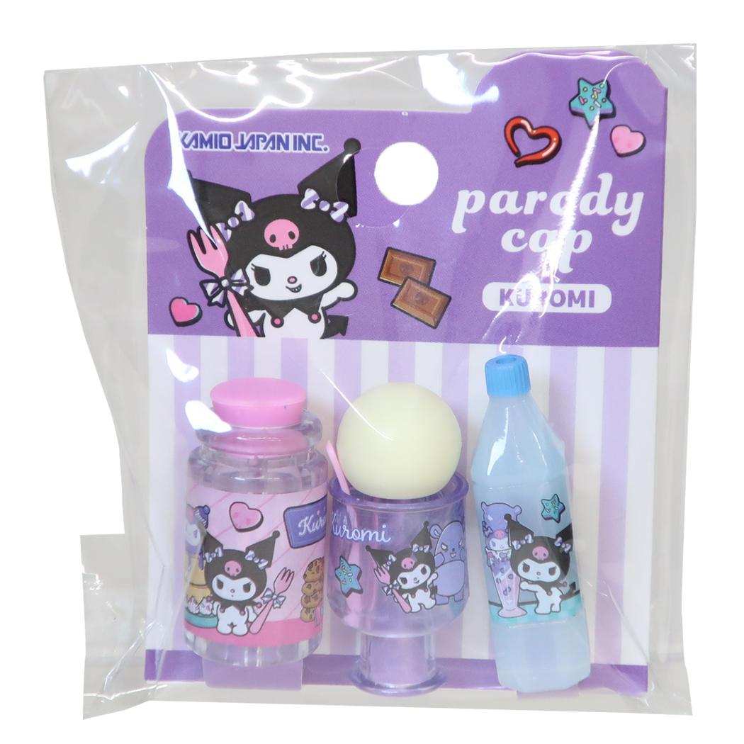 サンリオキャラクターズ 鉛筆キャップ パロディえんぴつカバー 3本入り アメリカンダイナー クロミ Sanrio カミオジャパン