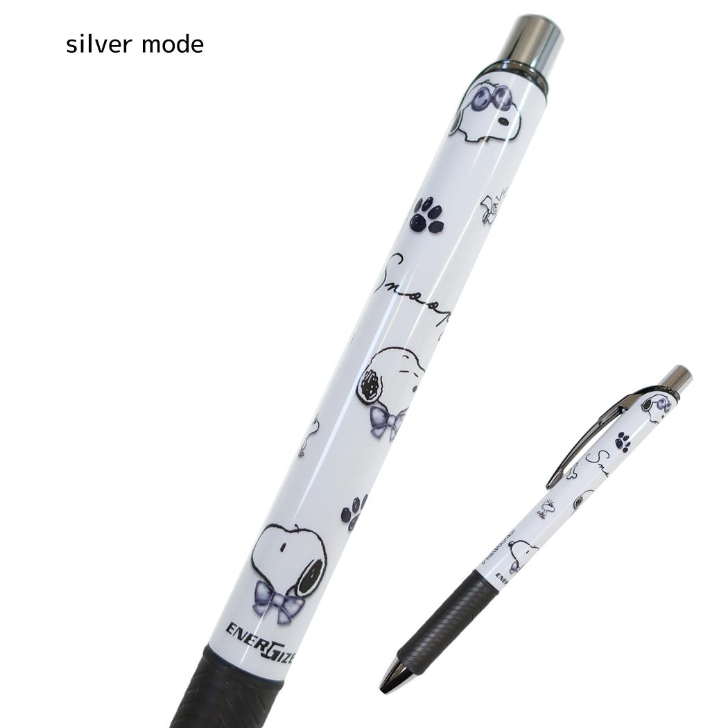 スヌーピー シャーペン エナージェルシャープ 0.5mm silver mode ピーナッツ カミオジャパン
