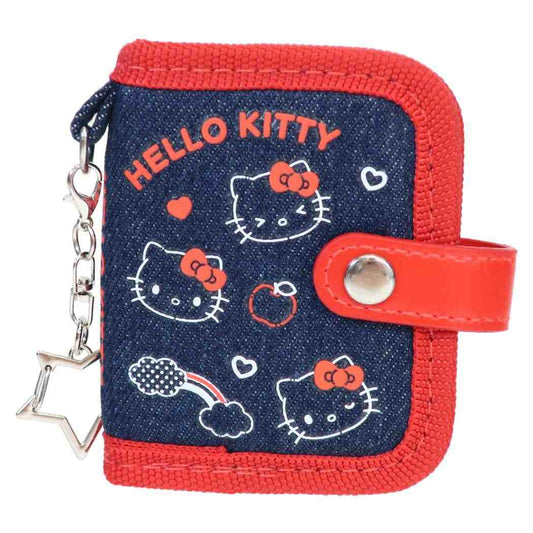 サンリオキャラクターズ キーリング デニムシールブックキーホルダー ハローキティ Sanrio カミオジャパン