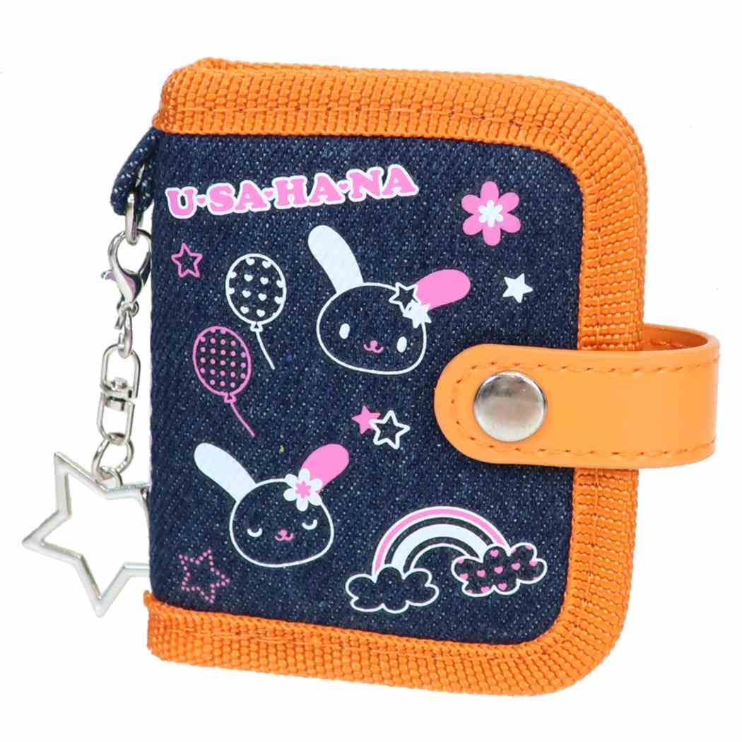 サンリオキャラクターズ キーリング デニムシールブックキーホルダー ウサハナ Sanrio カミオジャパン