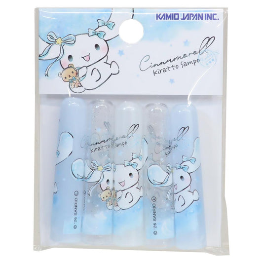 サンリオキャラクターズ 鉛筆キャップ えんぴつカバー 5本セット KIRATTO SAMPO シナモロール Sanrio カミオジャパン