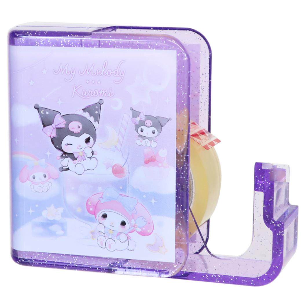 マイメロディ＆クロミ 収納型テープカッター BOOK型セロハンテープ Starry sweets サンリオ カミオジャパン