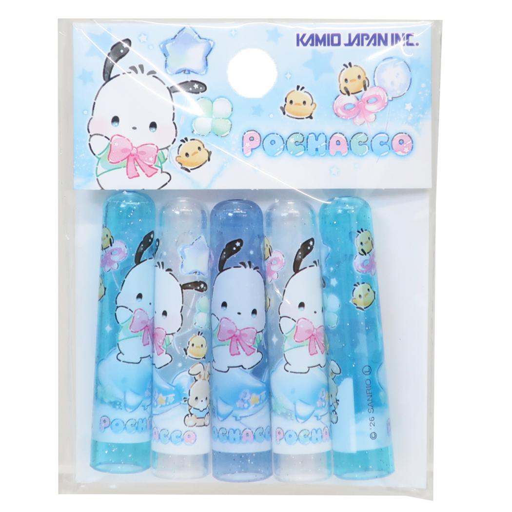ポチャッコ 鉛筆キャップ えんぴつカバー 5本セット ぷかぷか遊園地 サンリオ カミオジャパン