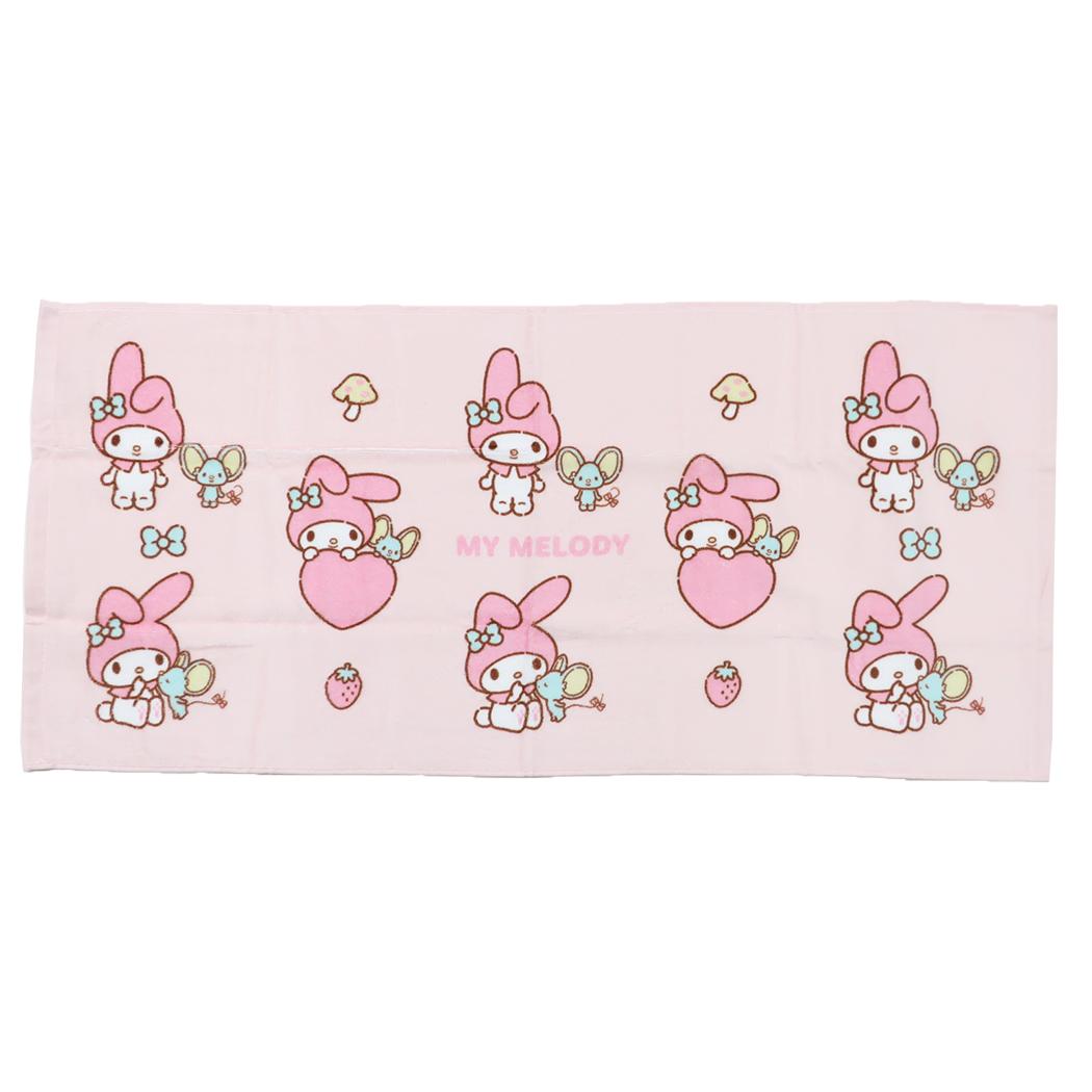 サンリオキャラクターズ フェイスタオル プリントロングタオル マイメロディ Sanrio カミオジャパン