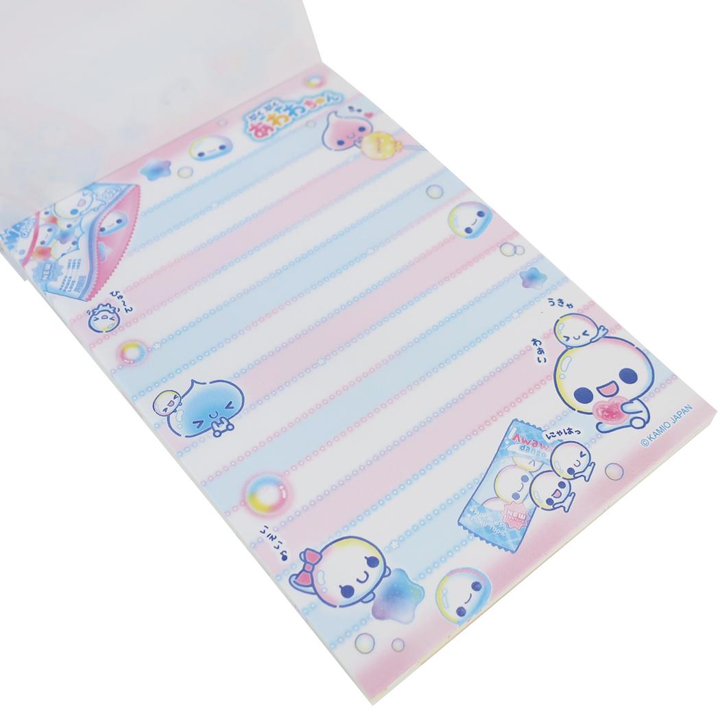 メモ帳 ぷくぷくあわわちゃん 下敷き付き メモ パッケージ カミオジャパン