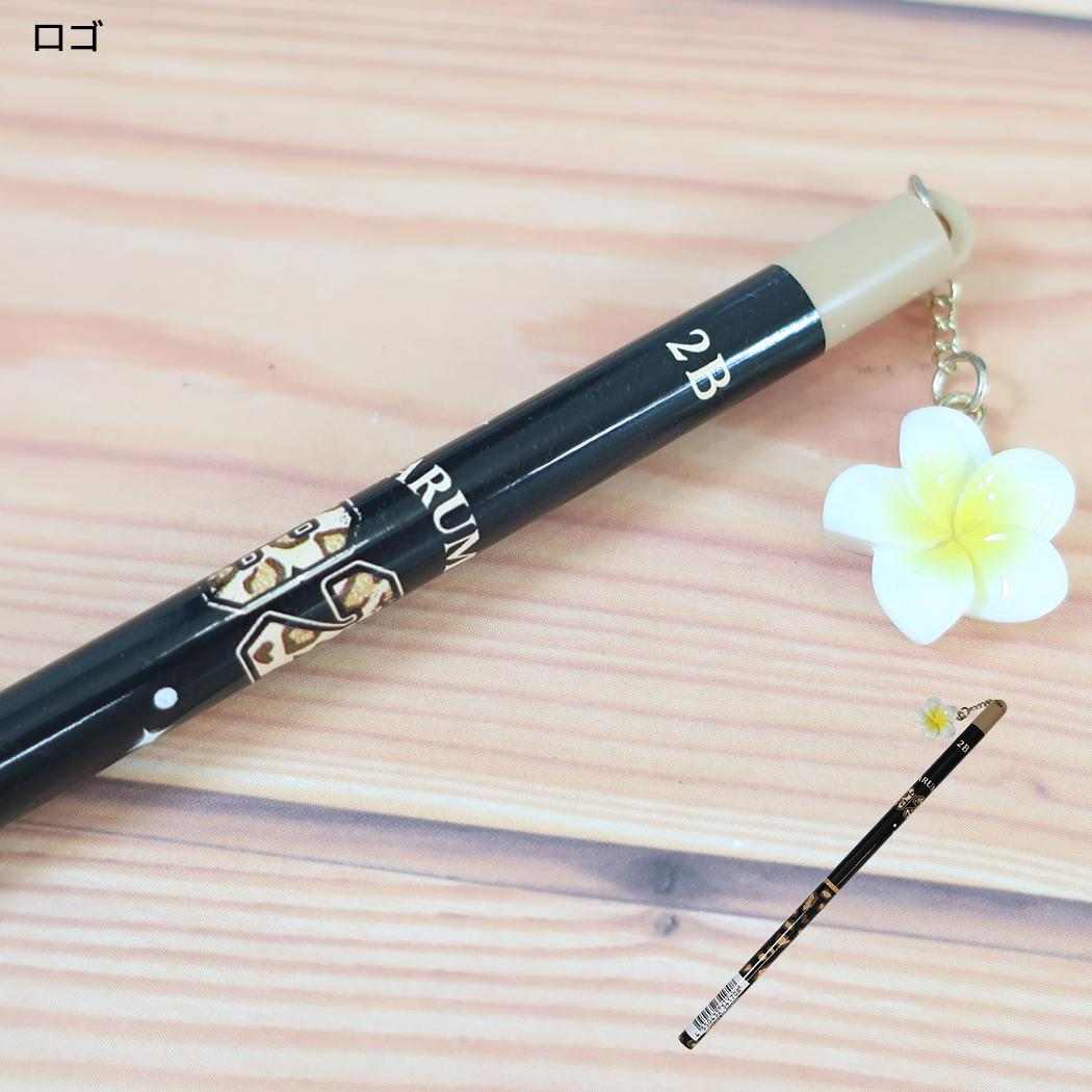 えんぴつ GYARUMEE ハイビスカス チャーム 鉛筆 2B ロゴ カミオジャパン
