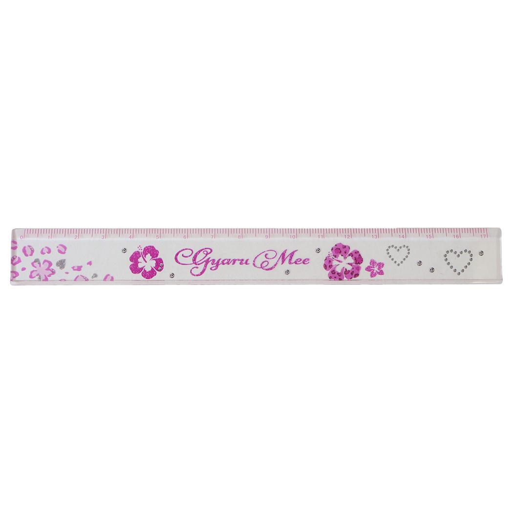 GYARUMEE ギャルミー ものさし スリム17cm定規 ハイビスカス カミオジャパン