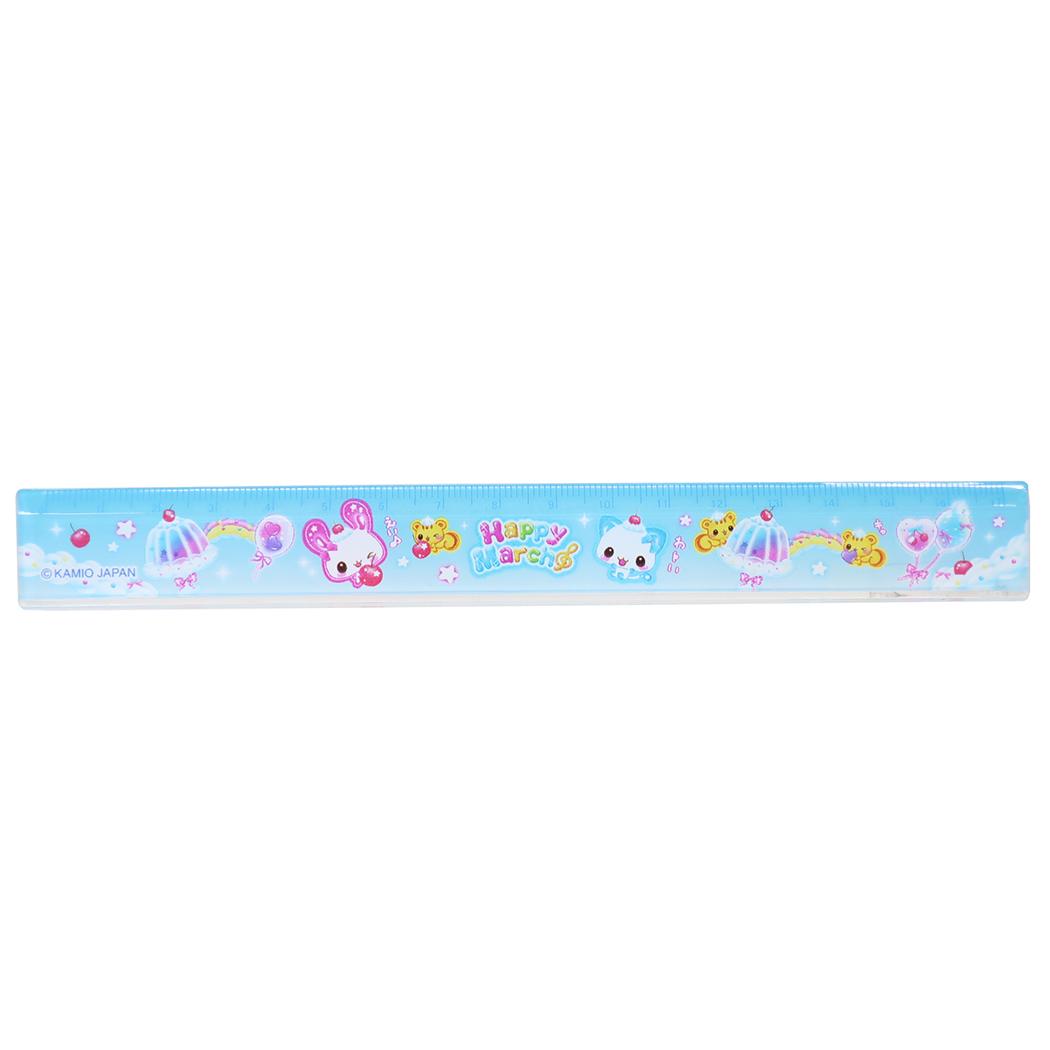 Happy March ものさし 平成ファンシー スリム 17cm 定規 ゼリー カミオジャパン