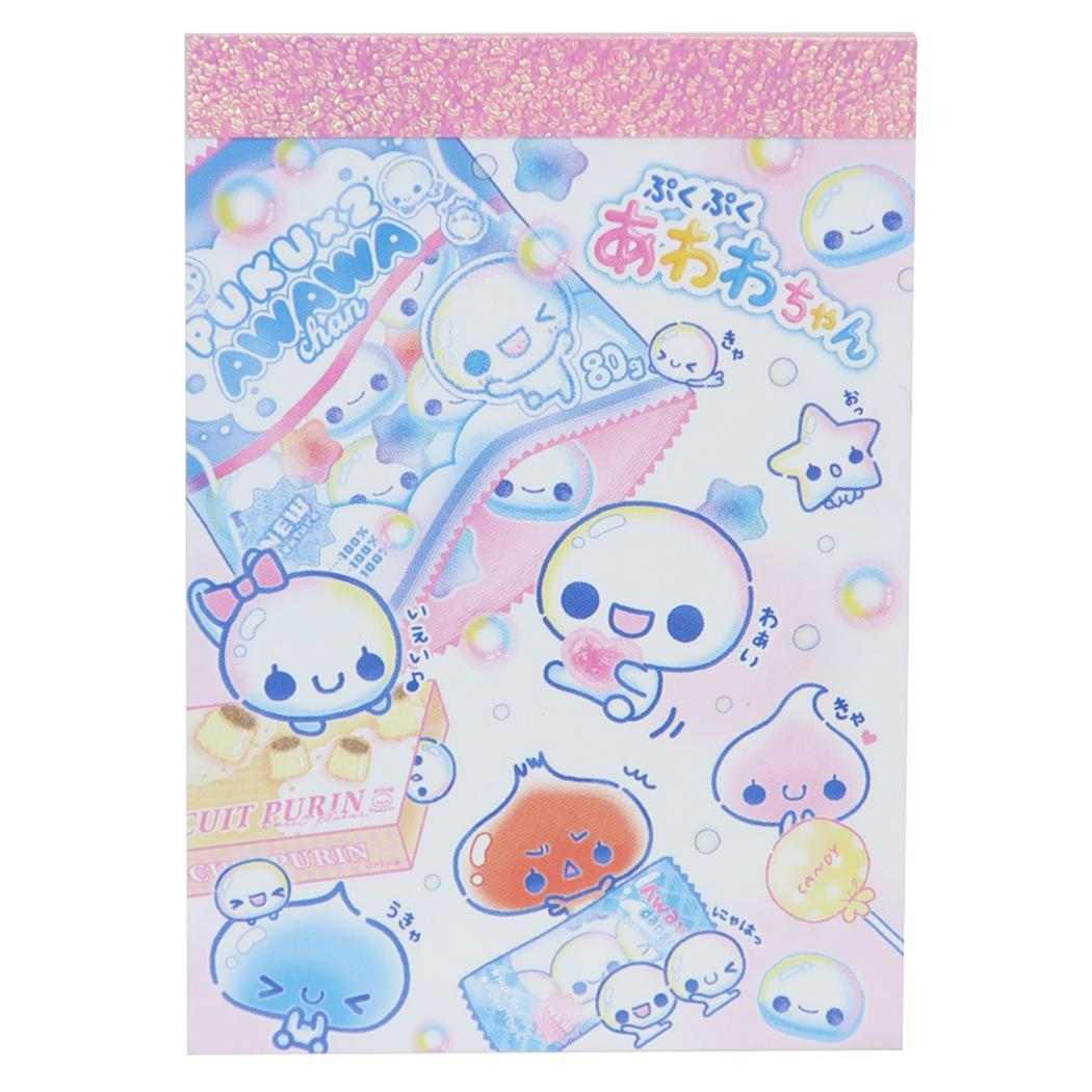 ぷくぷくあわわちゃん メモ帳 ミニメモ パッケージ カミオジャパン