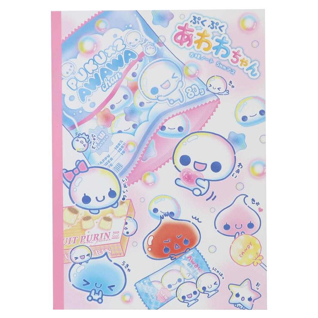 ぷくぷくあわわちゃん ノート B5 方眼ノート パッケージ カミオジャパン