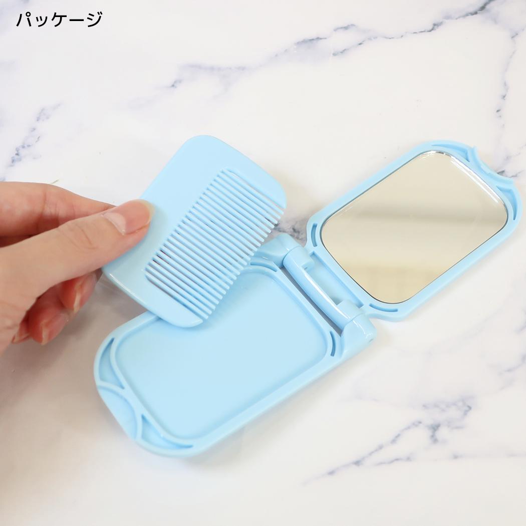 ぷくぷくあわわちゃん 鏡 ガラケー型 コンパクトミラー コーム付き パッケージ カミオジャパン