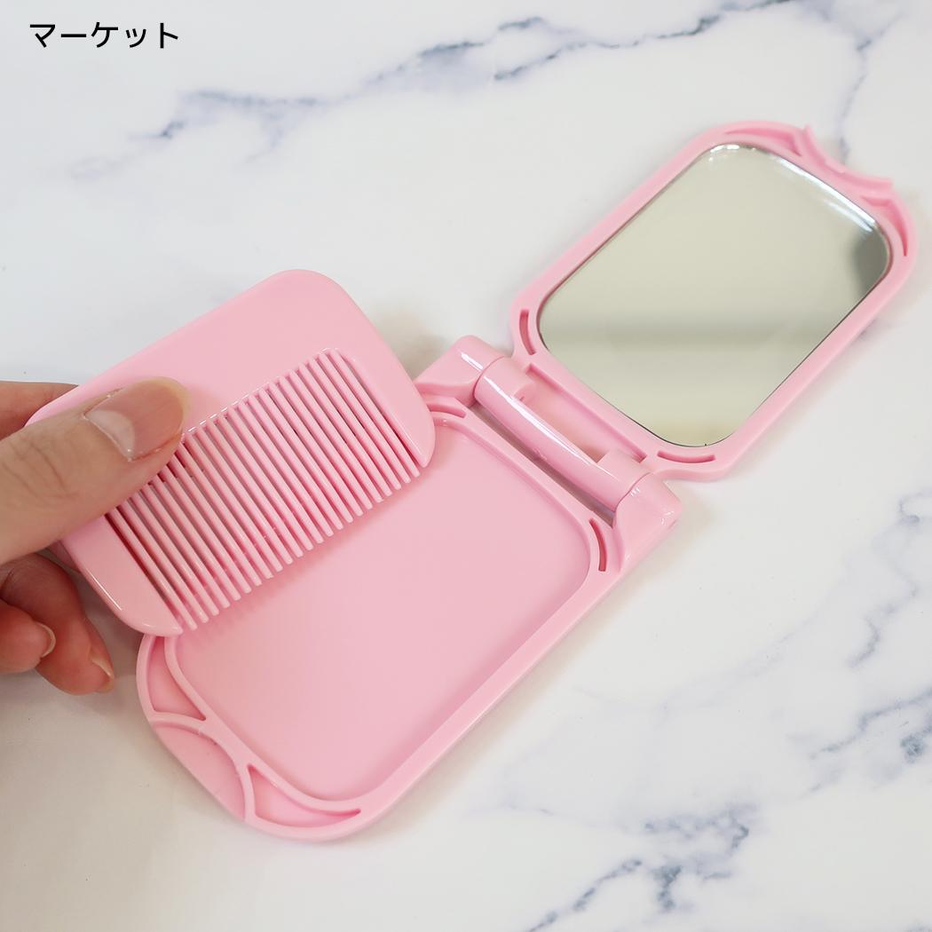 ぷくぷくあわわちゃん 鏡 ガラケー型 コンパクトミラー コーム付き マーケット カミオジャパン