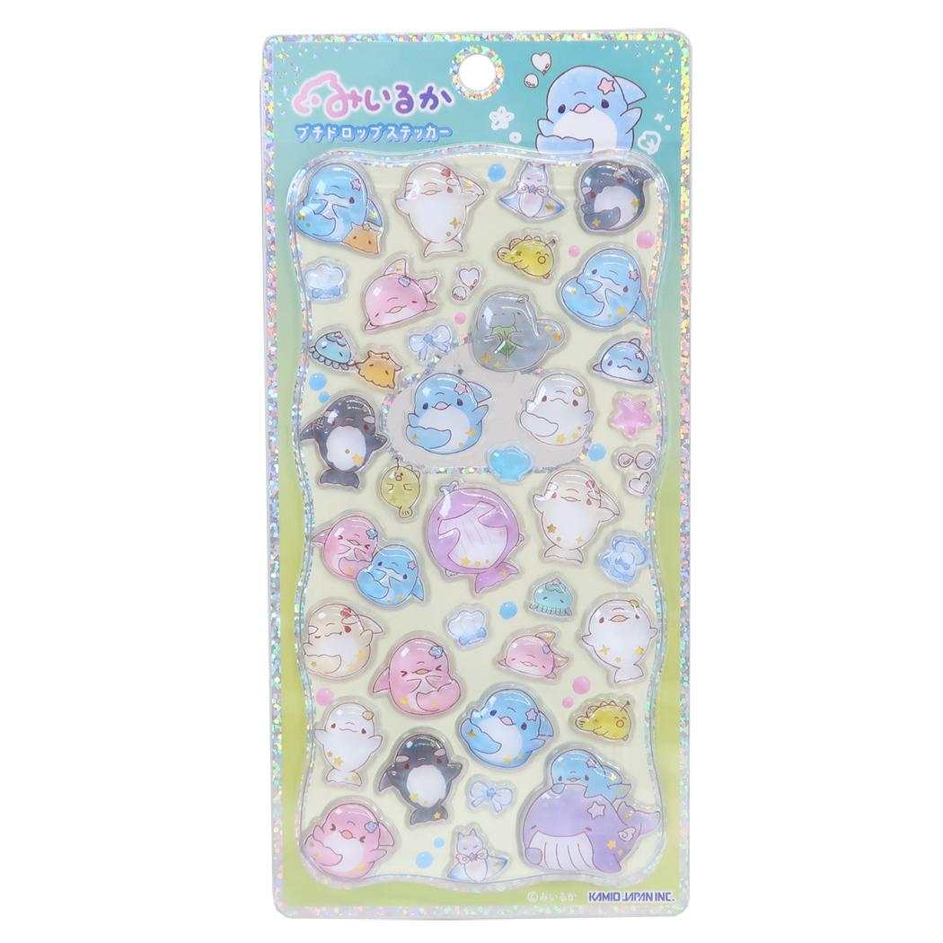 ゆるいるか シールシート プチドロップステッカー Night sea カミオジャパン