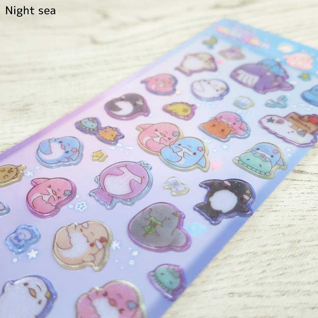 ゆるいるか シールシート ラメきらキャンディシール Night sea カミオジャパン