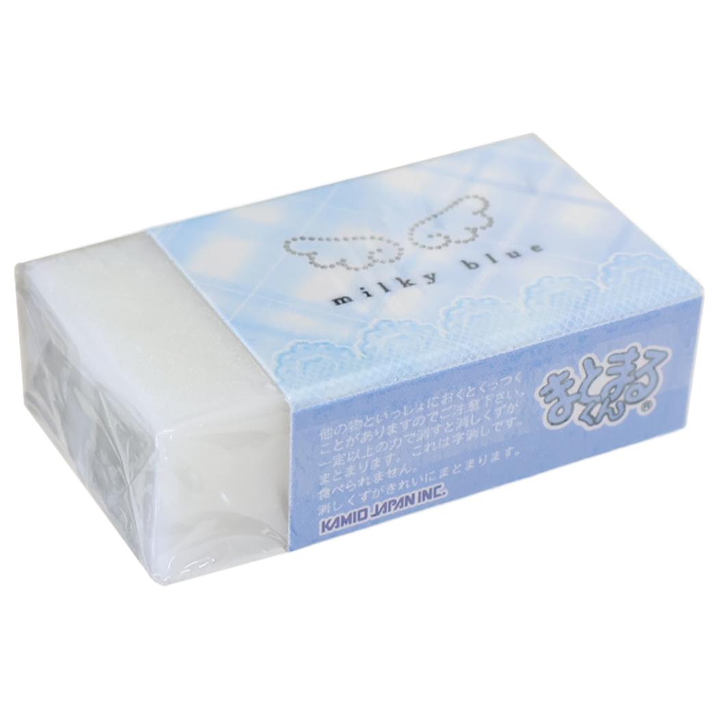 消しゴム milky blue まとまる消しゴム チェック カミオジャパン