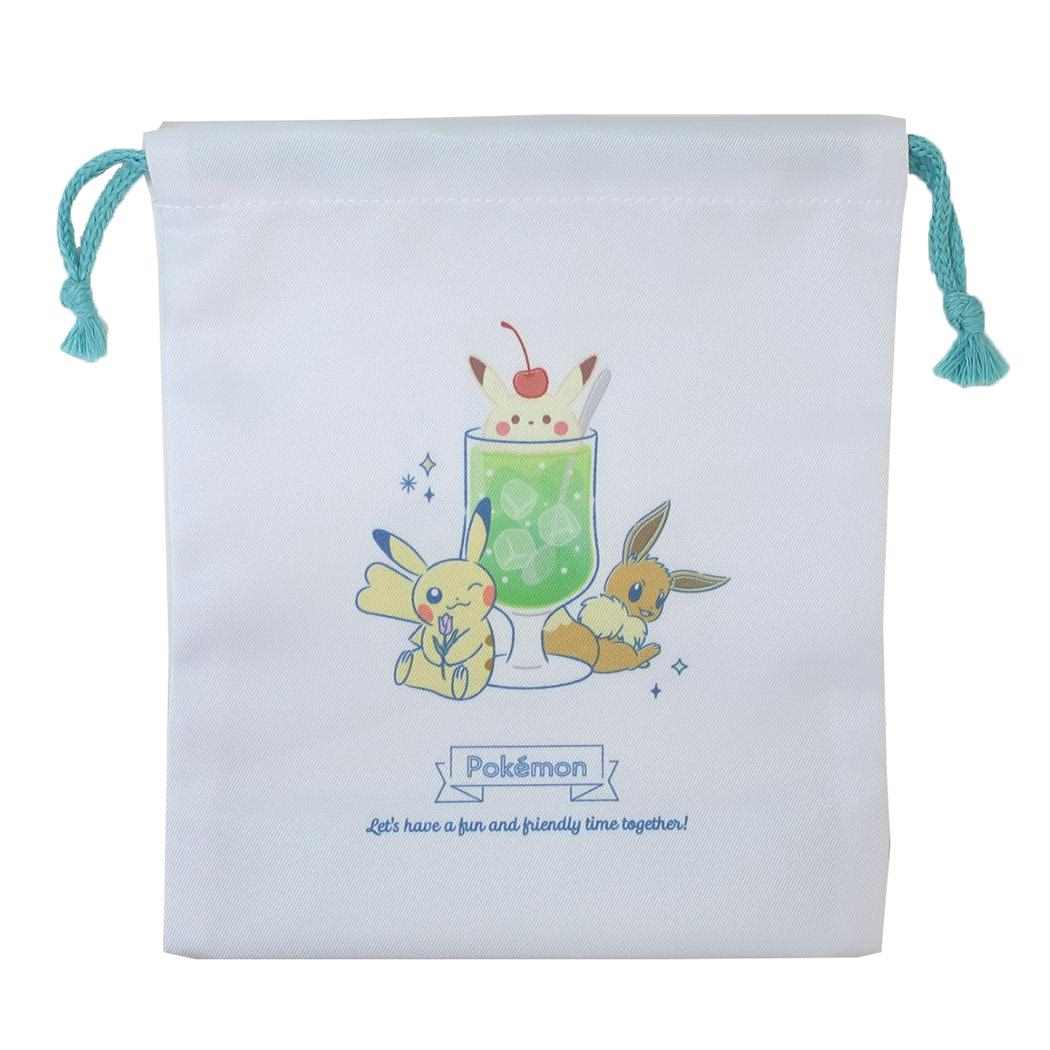 マチ付ききんちゃくポーチ 巾着袋 ポケットモンスター HAPPY DRINK 新入学 ポケモン カミオジャパン 新学期準備 メール便可